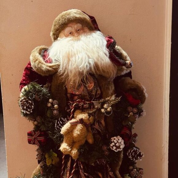 Collectible Father Christmas Ornament - 2 Feet High w/Mini-Lights - Picture 1 of 6
